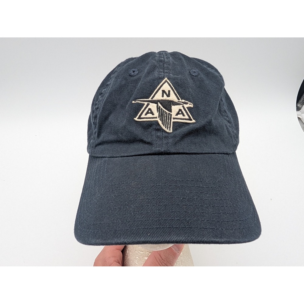 Boeing ANA All Nippon Airways Hat Navy Blue Adjustable Strap Baseball Cap